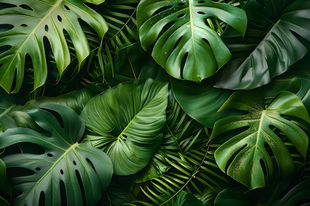 A close up of a bunch of green leaves