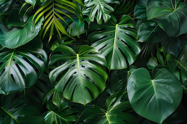 A close up of a bunch of green leaves