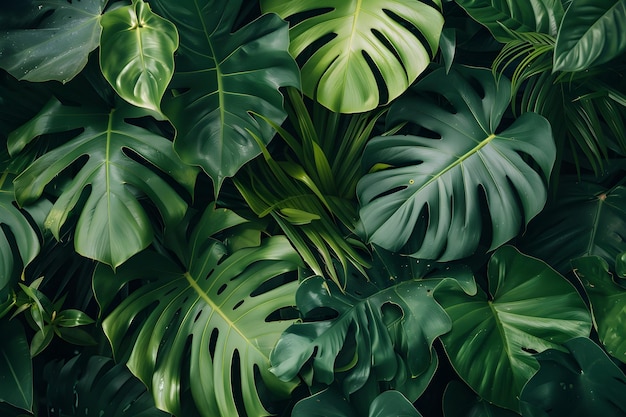 A close up of a bunch of green leaves