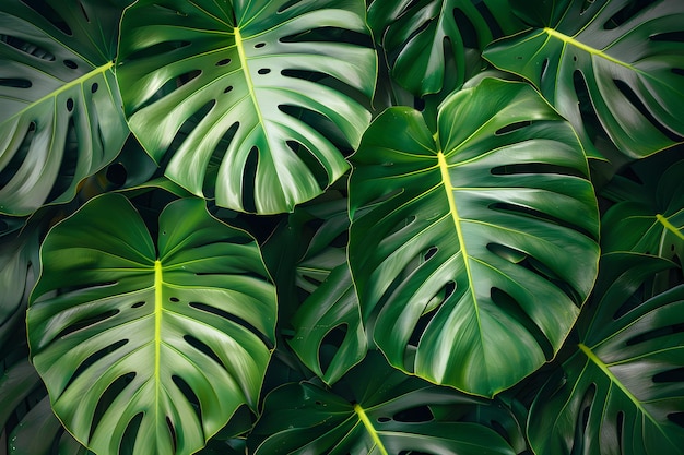 A close up of a bunch of green leaves