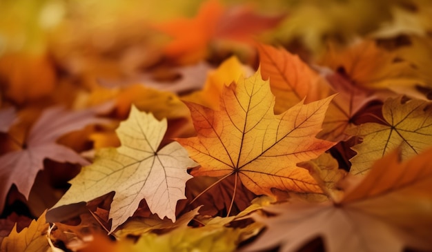 a close up of a bunch of leaves that are on a table