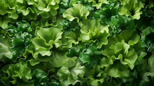 Photo a close up of a bunch of lettuce