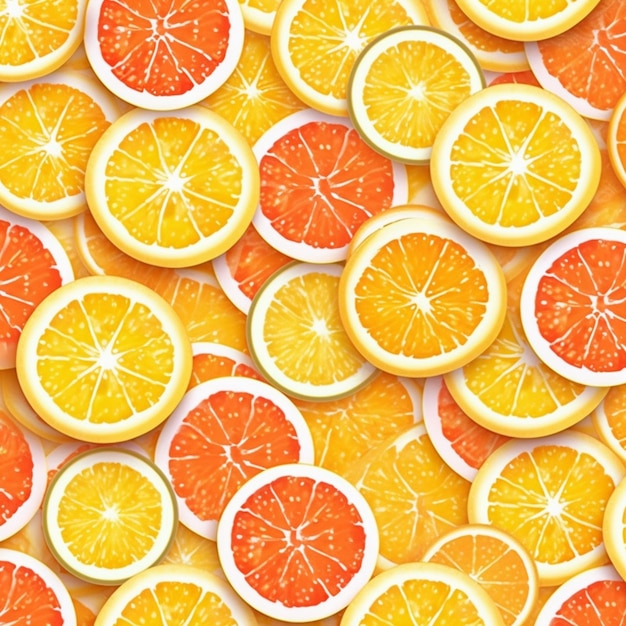 A close up of a bunch of orange slices on a table generative ai