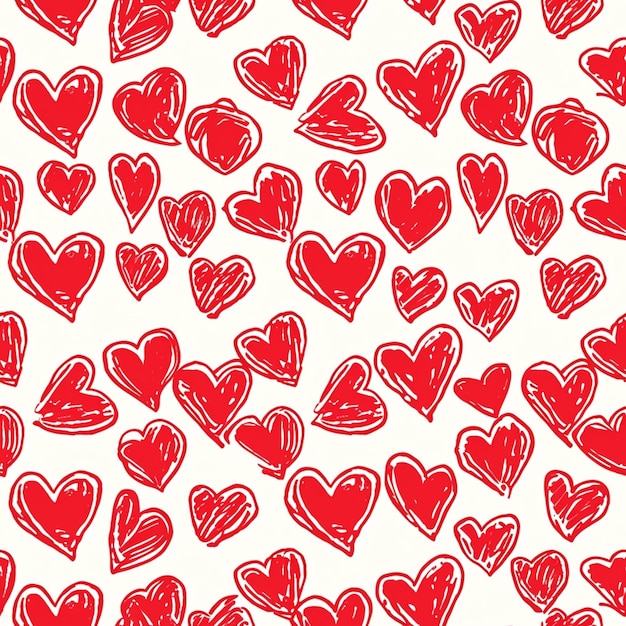 a close up of a bunch of red hearts on a white background generative ai