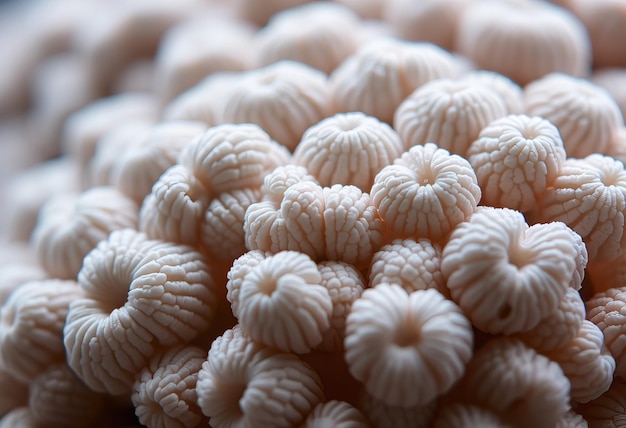 a close up of a bunch of white cotton balls