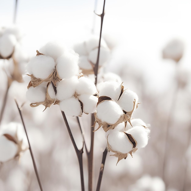 Photo a close up of a bunch of white cotton