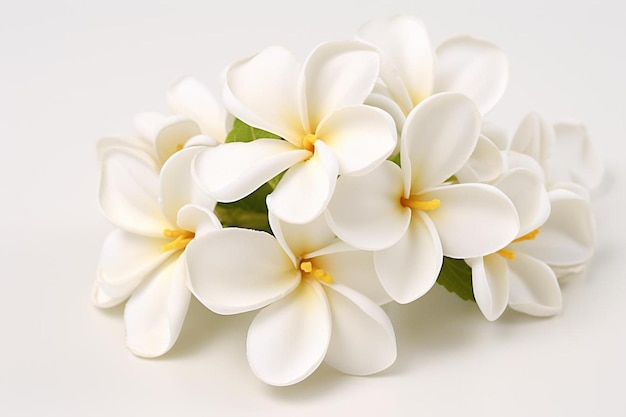 A close up of a bunch of white flowers on a white background