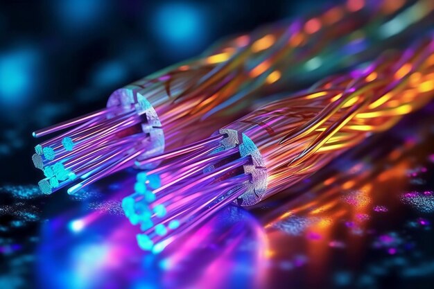 A close up of a bunch of wires with the colors of the rainbow.