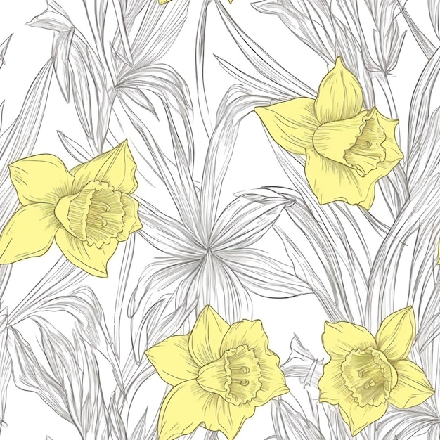 A close up of a bunch of yellow flowers on a white background generative ai