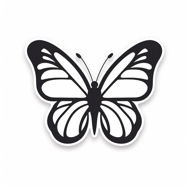 A close up of a butterfly on a white background generative ai