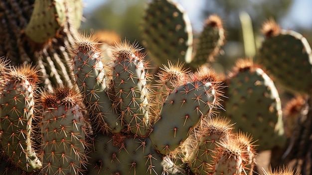 Close up of a cactus plant Suitable for botanical or desert themes