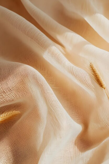 Photo a close up of a camel camels ear and feather on a white cloth