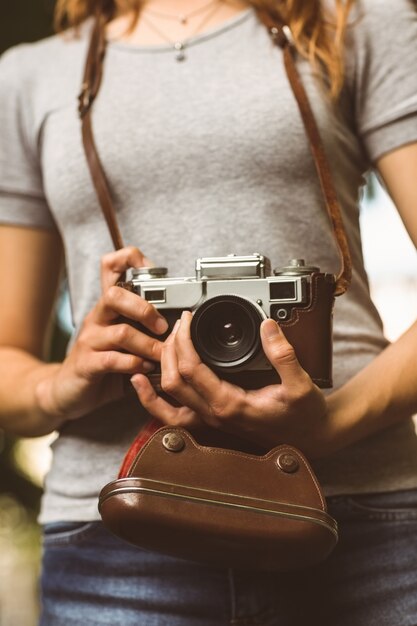 Photo close up of a camera retro