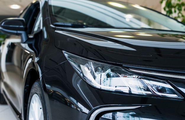 Close up of car in dealership