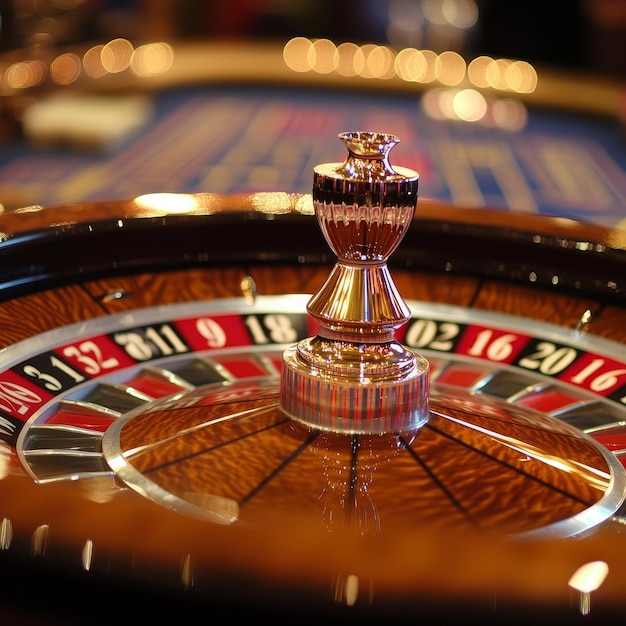 a close up of a casino game board with the words casino on the bottom