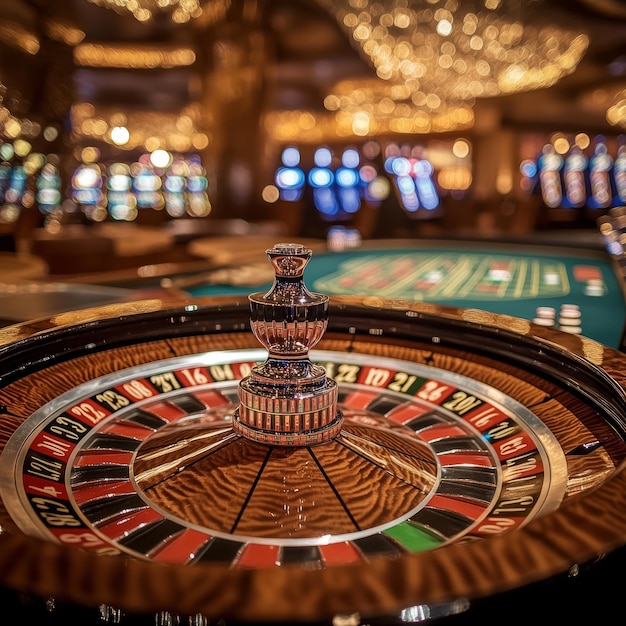 a close up of a casino game with a casino theme