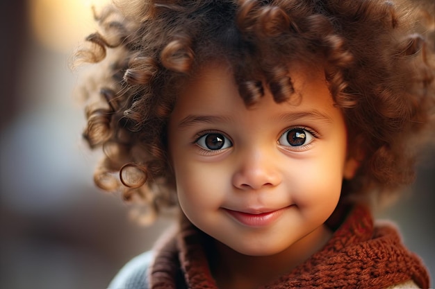 a close up of a child