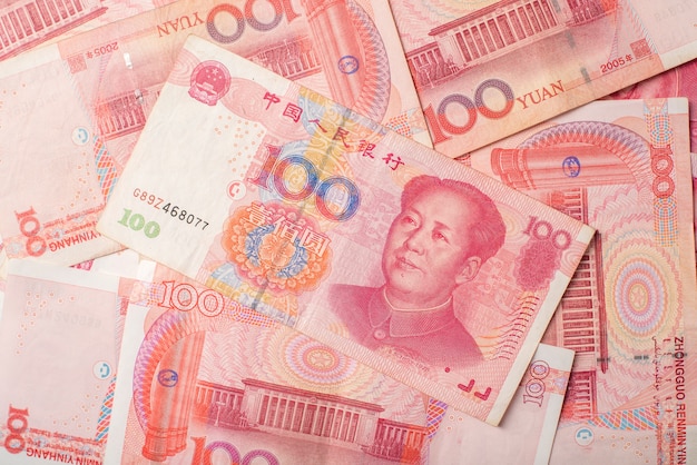 Close up of China money