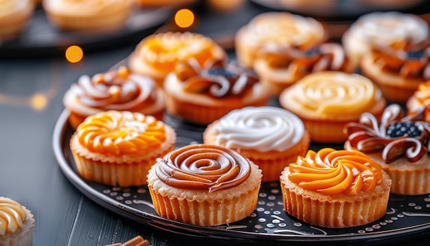 Close up of Chinese New Year pastries Chinese New Year sweet treats showcasing festive flavors