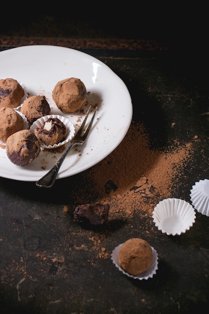 Close-up of chocolate in plate