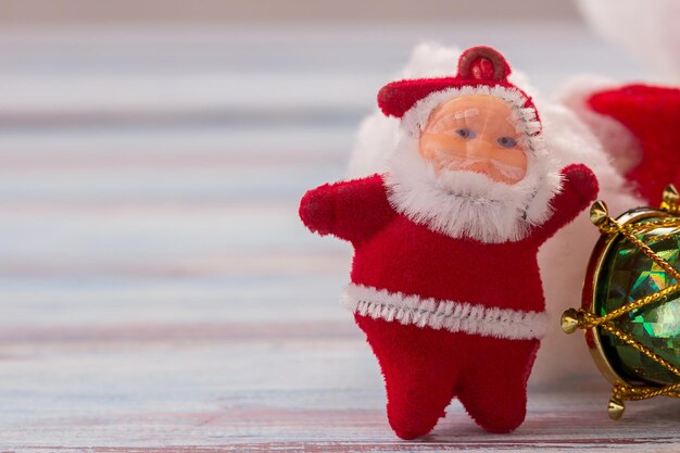 Close-up of christmas decorations on table