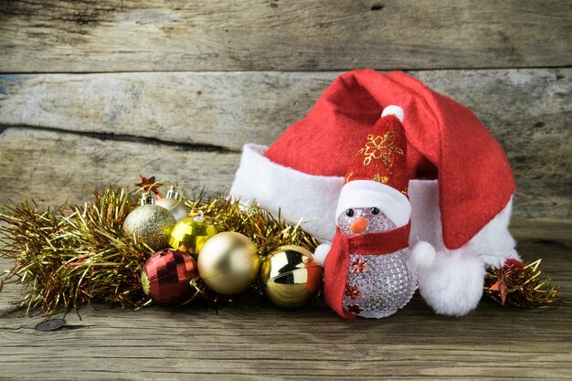 Close-up of christmas decorations on table