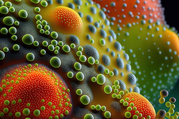 A close up of a Citrus australisicas juice vesicles the Australian finger lime