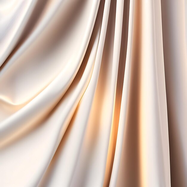 Close up of clean white soft drapery sheer fabric curtain drapes in beautiful sunlight in luxury be