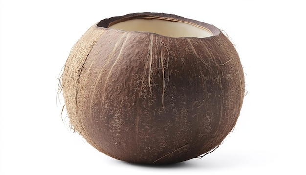 Photo a close up of a coconut with a white background