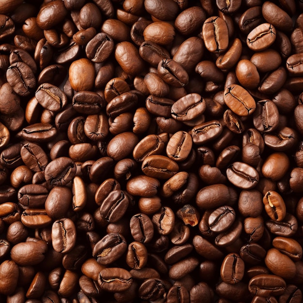 A close up of coffee beans that are all over the place