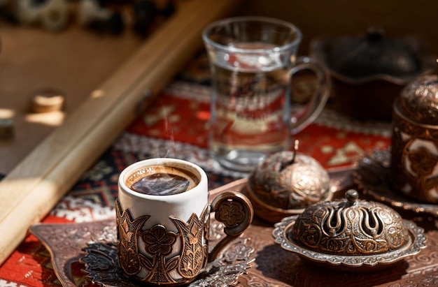 Photo close-up of coffee cup on table