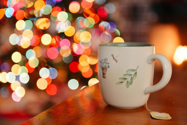 Photo close-up of coffee cup on table