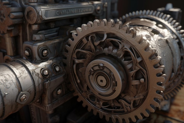 A close up of a cog with the word canon on it