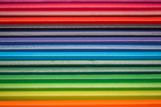 Close up of color pencils