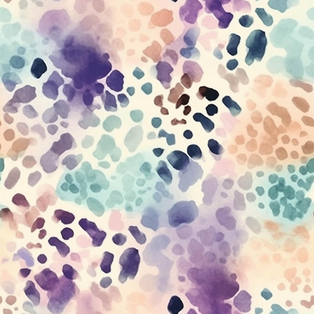 A close up of a colorful animal print fabric with a lot of spots generative ai