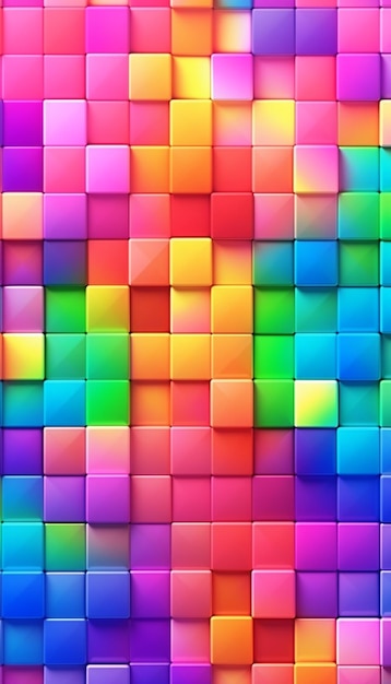 A close up of a colorful background with squares of different colors generative ai