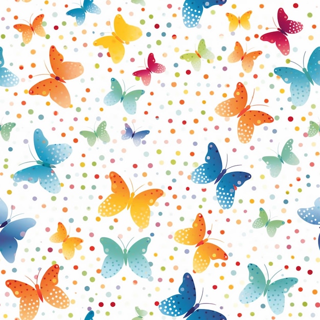 A close up of a colorful butterfly pattern on a white background generative ai