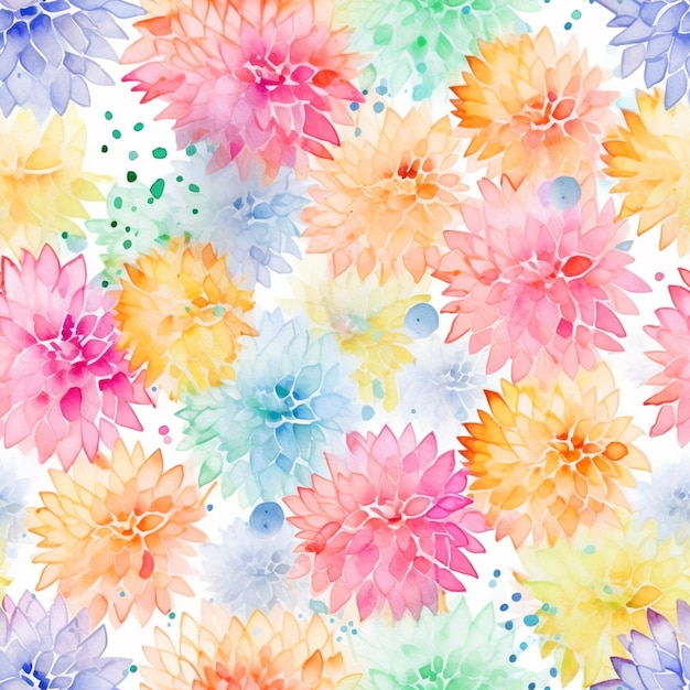 A close up of a colorful flower pattern on a white background generative ai