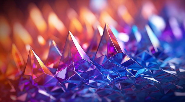 A close up of a colorful glass pyramid with the word'ice'on it