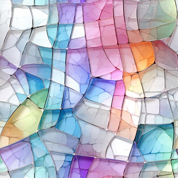 A close up of a colorful glass wall with a lot of different colors generative ai