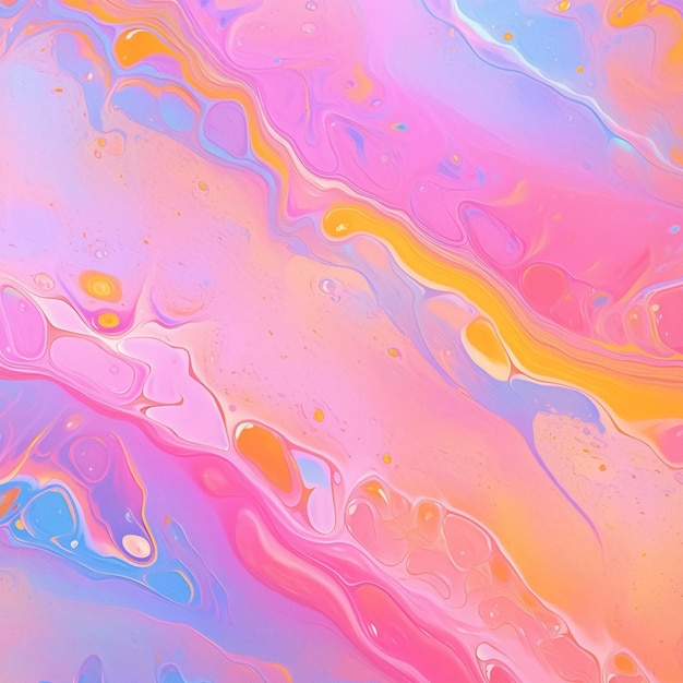 a close up of a colorful liquid painting on a surface generative ai