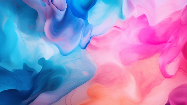 A close up of a colorful liquid painting