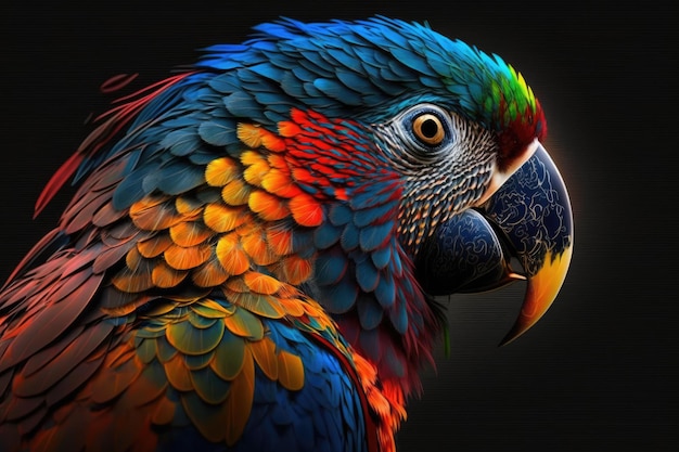 Close up of colorful parrot parrot portrait parrot wallpaper image 1920x1080 size