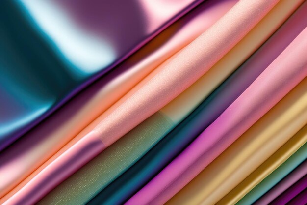 A close up of a colorful silk fabric