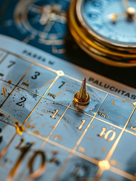 a close up of a compass with the number 1 on it