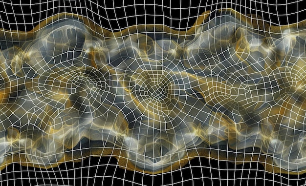 Photo a close up of a computer generated image of a grid generative ai