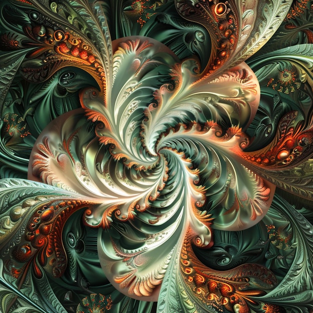 a close up of a computer generated image of a spiral generative ai