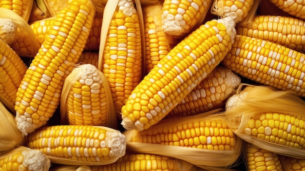 close up of corn full background top view