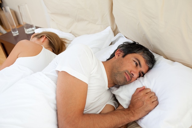 Close-up of couple after having an argument