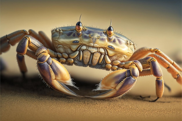 Close up of crab generative ai